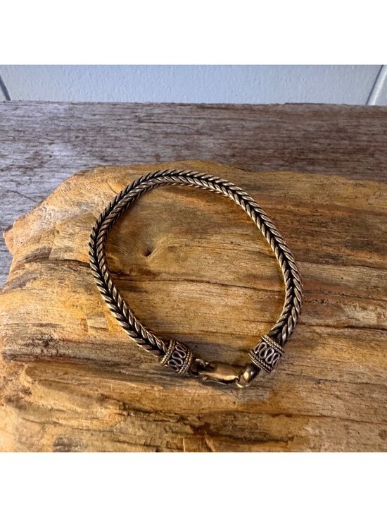 Suarti Bali Jewelry - Suarti Bali BA 925 Sterling Silver Thick Foxtail Wheat Bracelet 8” 31g